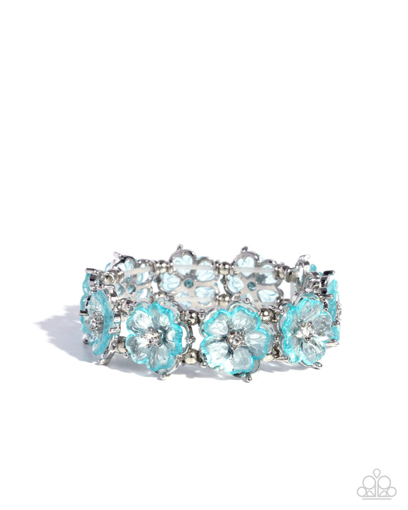 Paparazzi Bracelet - Floral Facility - Blue