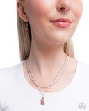 Paparazzi Necklace - Scintillating Stars - Red