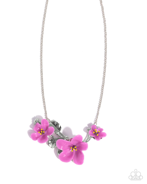 Paparazzi Necklace - Floral Forecast - Purple
