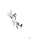 Paparazzi Earring - Stallion Selfie - Silver