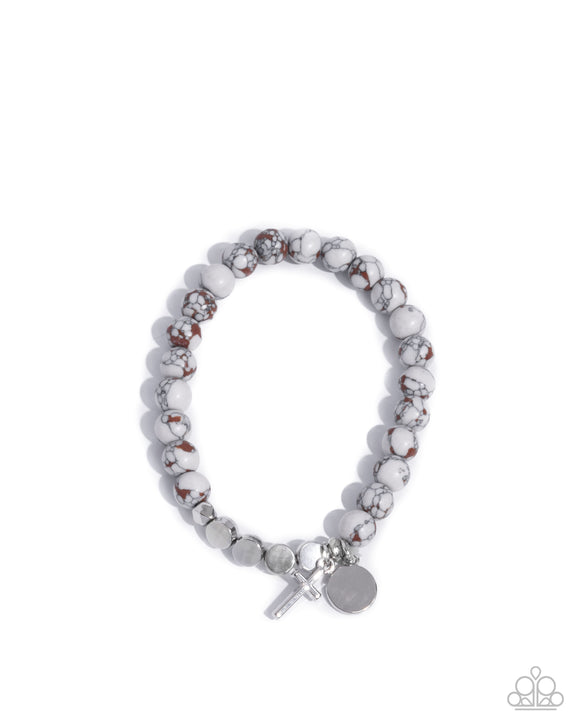 Paparazzi Bracelet - Devout Debut - White
