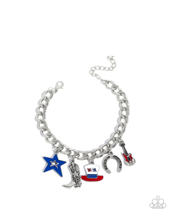 Paparazzi Bracelet - All-American Adornment - Red