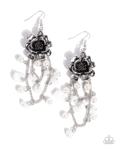 Paparazzi Earring PREORDER - Carefree Cascade - White