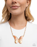 Paparazzi Necklace - Aerial Accolade - Orange