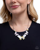 Paparazzi Necklace - Floating Feature - Yellow