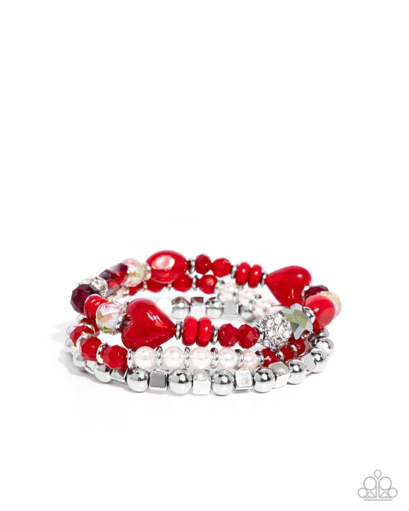 Paparazzi Bracelet - Doting Delight - Red