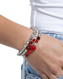 Paparazzi Bracelet - Doting Delight - Red