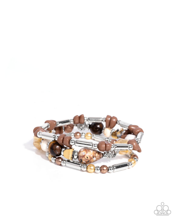 Paparazzi Bracelet - Flashy Fiction - Brown