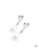 Paparazzi Earring - Sweetheart Sphere - White