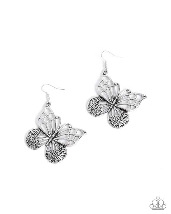 Paparazzi Earring - Soaring Skill - Silver