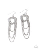Paparazzi Earring - Haute Hangout - White