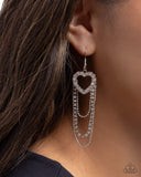 Paparazzi Earring - Haute Hangout - White