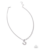 Paparazzi Necklace - Horseshoe Headline - White