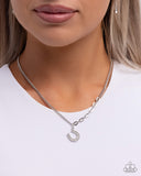Paparazzi Necklace - Horseshoe Headline - White