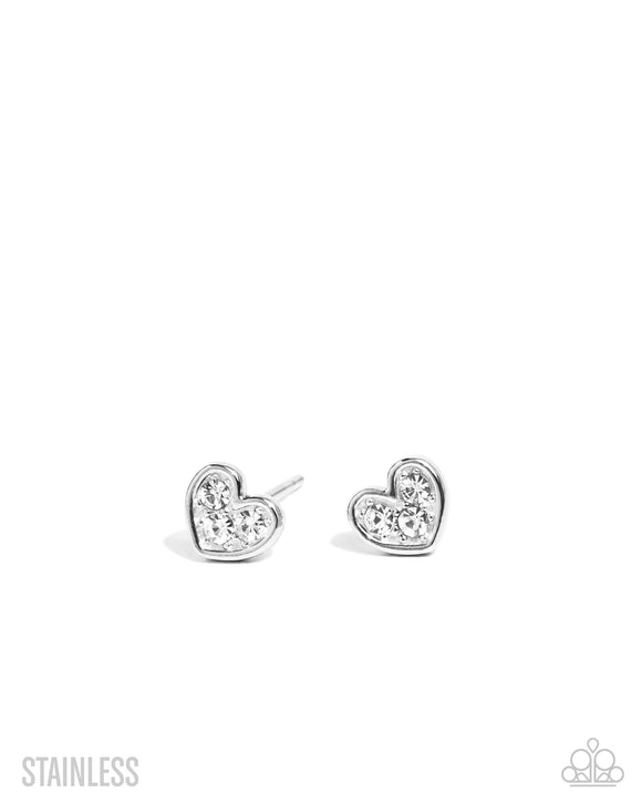 Paparazzi Earring - All My Affection - White