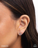 Paparazzi Earring - Round Table Radiance - Silver