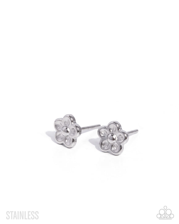 Paparazzi Earring - Impending BLOOM - Silver