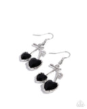 Paparazzi Earring - Courting Cherries - Black