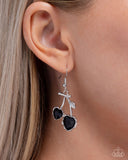 Paparazzi Earring - Courting Cherries - Black