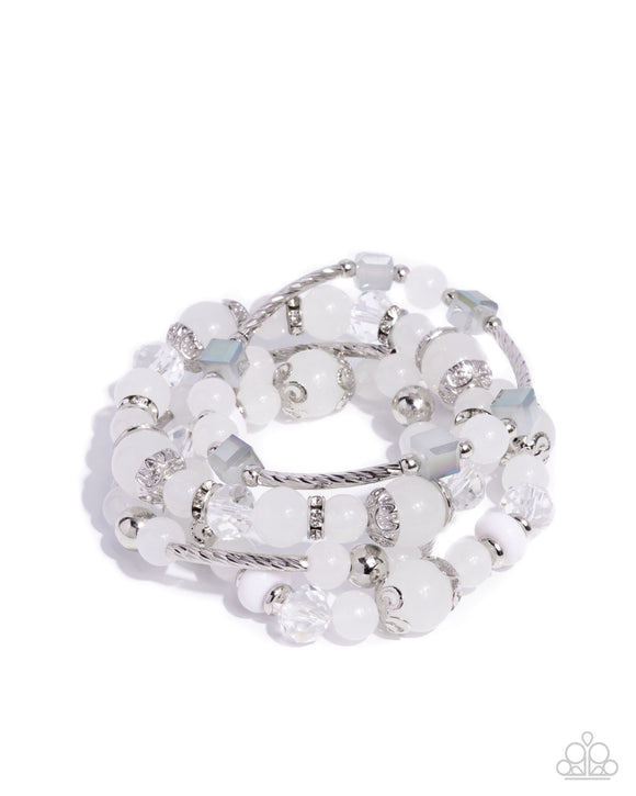 Paparazzi Bracelet - Endearing Ease - White