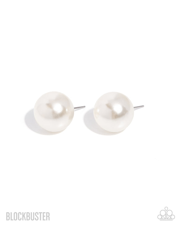 Paparazzi Earring - Preppy Princess - White