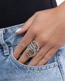 Paparazzi Ring - Abstract Adoration - White