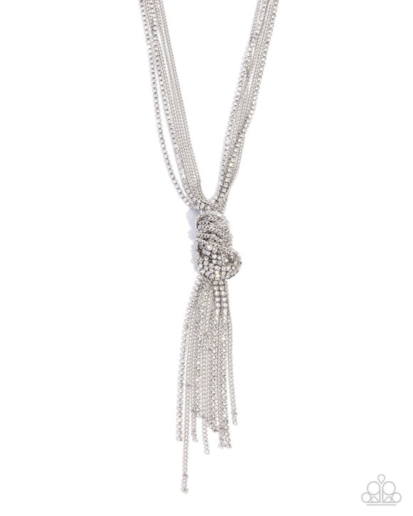 Paparazzi Necklace - Twisted Tapestry - White
