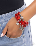 Paparazzi Bracelet - French Chic - Red
