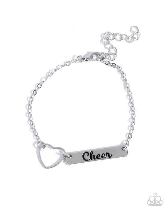 Paparazzi Bracelet - Cheer Craze - Silver