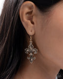 Paparazzi Earring - Fancy Fleur-De-Lis - Gold