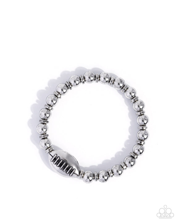 Paparazzi Bracelet - Football Flair - Silver