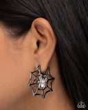 Paparazzi Earring - Spiderweb Showcase - Black
