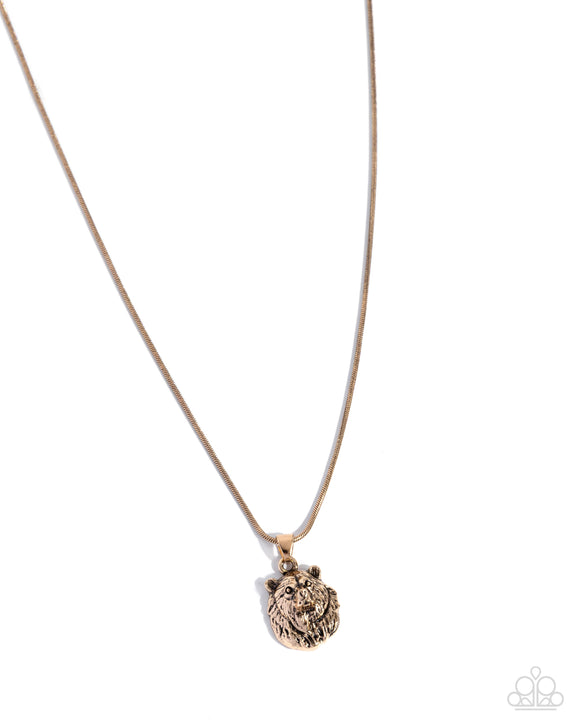 Paparazzi Necklace - Bear Boundary - Gold