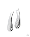 Paparazzi Earring - Elongated Effort - Silver