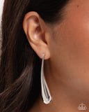 Paparazzi Earring - Elongated Effort - Silver