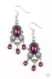 Paparazzi Earring - I Better Get GLOWING - Purple
