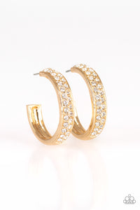 Paparazzi Earring - Cash Flow - Gold Hoop