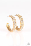 Paparazzi Earring - Cash Flow - Gold Hoop