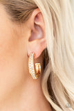 Paparazzi Earring - Cash Flow - Gold Hoop