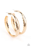 Paparazzi Earring - Check Out These Curves - Gold Hoops