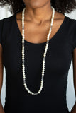 Paparazzi Necklace - Girls Have More FUNDS - White