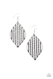 Paparazzi Earring - Leaf Motif - Silver