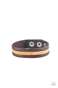 Paparazzi Urban Bracelet - Plain View - Brown