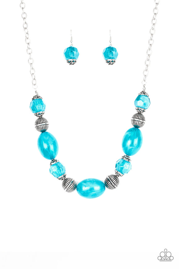 Paparazzi necklace - Ice Melt - Blue