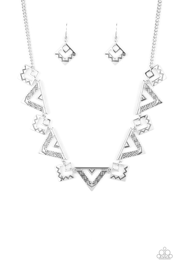 Paparazzi Necklace - Giza Goals - Silver