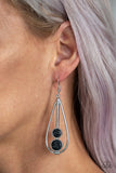 Paparazzi Earring - Natural Nova - Black