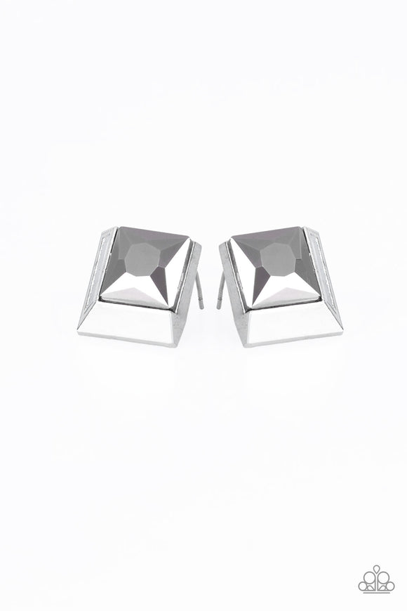 Paparazzi Earring -  Stellar Square - Silver