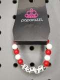 Paparazzi Bracelet - Christmas Word Bracelet - Starlet Shimmer
