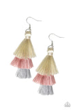 Paparazzi Earring - Hold On To Your Tassel! - Pink
