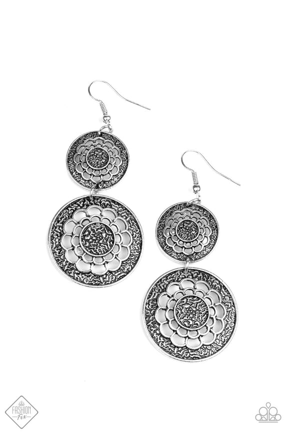 Paparazzi Earring - Merry Marigolds - Silver